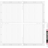 Mexen Brill-S LED felületre szerelhető mennyezeti panel 60 x 60 cm, 48W, Semleges - 4000K, 5280 lm, fehér