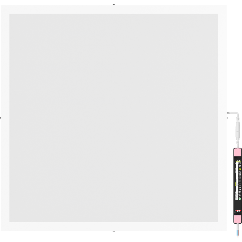 Mexen Brill-S panou LED de plafon montat pe suprafață 60 x 60 cm, 48W, Neutru - 4000K, 5280 lm, alb - L206-060-060-4840-20