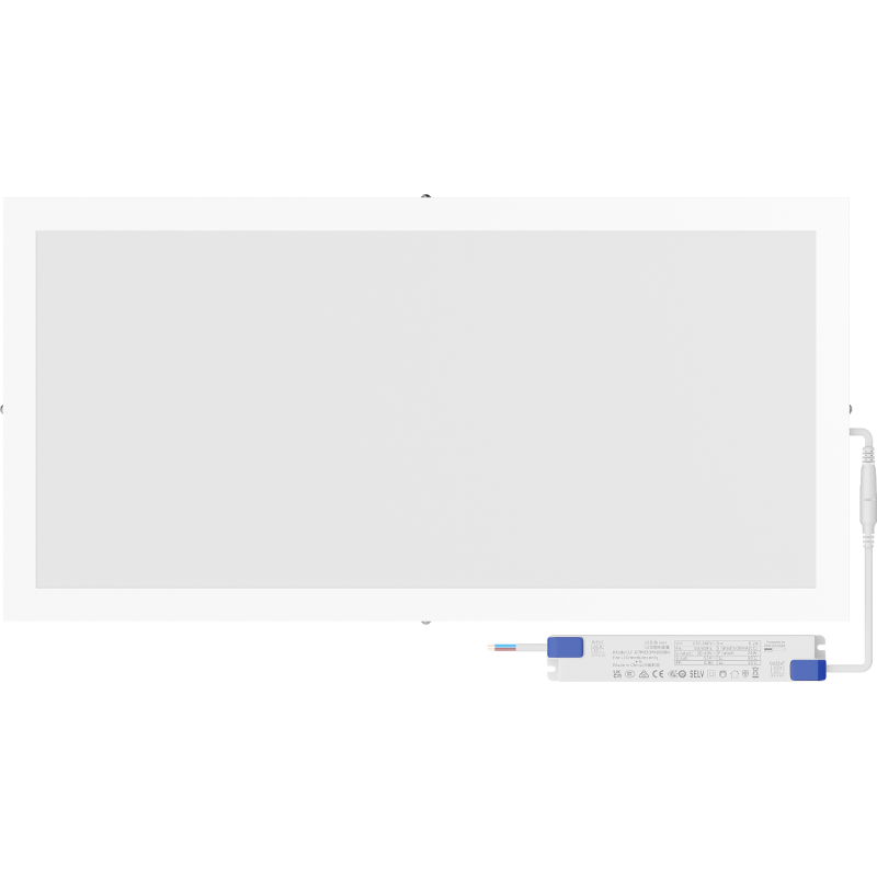 Mexen Brill-S mennyezeti LED panel felületi szereléshez 60 x 30 cm, 24W, Semleges - 4000K, 2880 lm, fehér