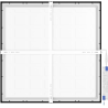 Mexen Brill-S 60 x 60 cm-es felszíni LED mennyezeti panel, 36W, Semleges - 4000K, 3960 lm, fekete - L207-060-060-3640-70