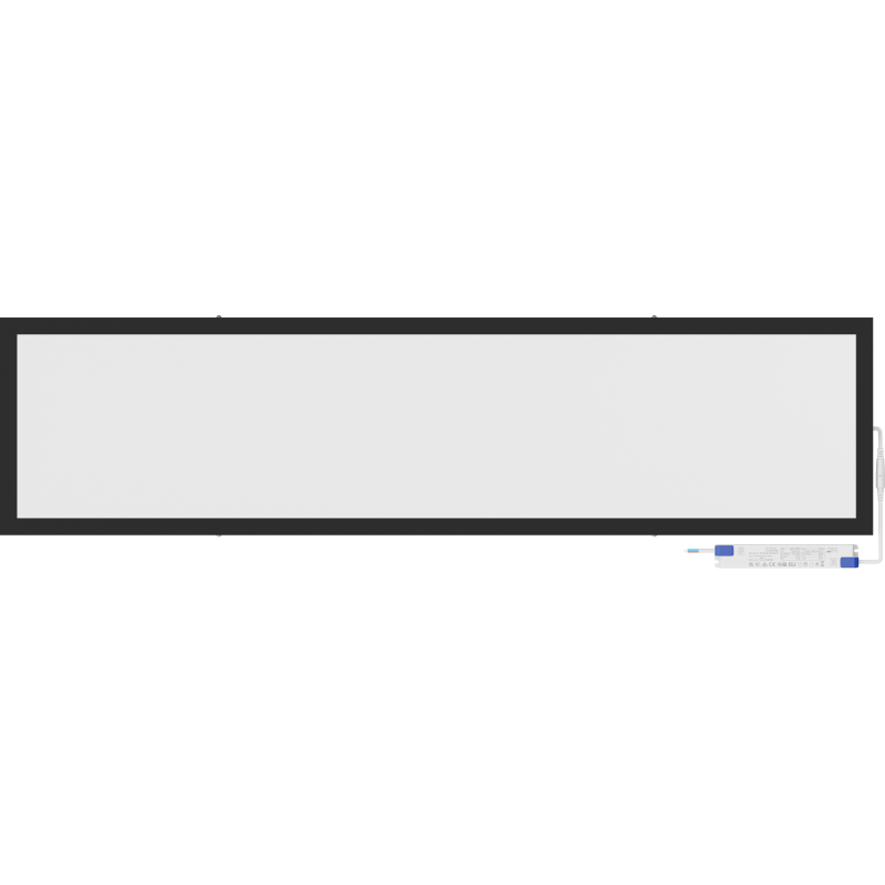 Mexen Brill-S felszerelhető LED mennyezeti panel 120 x 30 cm, 36W, Semleges - 4000K, 3960 lm, fekete - L207-120-030-3640-70