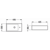 Mexen Inez chiuvetă de blat stânga 40 x 20 cm, negru mat - 21484085L