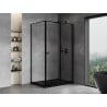 Mexen Mist-F cabină de duș pliabilă dreapta 110 x 75 cm, cadru negru, negru - 8A6T-110-075-70-70-P