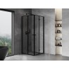 Mexen Mist-F Duo cabină de duș pliabilă 85 x 85 cm, ramă neagră, neagră - 8A6-085L-085P-70-70