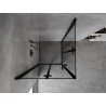 Mexen Mist-F Duo cabină de duș pliabilă 85 x 85 cm, ramă neagră, neagră - 8A6-085L-085P-70-70