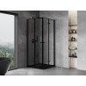 Mexen Mist-F Duo cabină de duș pliabilă 85 x 85 cm, ramă neagră, neagră - 8A6-085L-085P-70-70