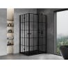 Mexen Mist-F Duo cabină de duș pliabilă dreapta 75 x 120 cm, grilaj negru, negru - 8A6-075L-120P-70-77