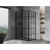 Mexen Mist-F cabină de duș pliabilă stânga 80 x 110 cm, grilaj negru, negru - 8A6T-080-110-70-77-L