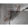Mexen Mist cabină de duș pentagonală cu ușă batantă 80 x 80 cm, transparent, cupru periat - 8A8-080-080-65-00