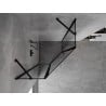 Mexen Mist cabină de duș pentagonală batantă stânga 90 x 90 cm, cadru negru, negru - 8A8-090-090-70-70-L