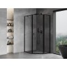 Mexen Mist cabină de duș pentagonală asimetrică cu balamale dreapta 80 x 90 cm, ramă neagră, negru - 8A8-080-090-70-70-P