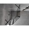 Mexen Mist cabina de duș pentagonală asimetrică cu balamale pe stânga 90 x 100 cm, grilaj negru, negru - 8A8-090-100-70-77-L