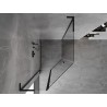 Mexen Mist L cabină de duș pentagonală asimetrică pivotantă 80 x 100 cm, transparentă, neagră - 8A8L-080-100-70-00