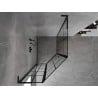 Mexen Mist L cabină de duș pentagonală asimetrică rabatabilă stânga 80 x 90 cm, grilaj negru, negru - 8A8L-080-090-70-77-L