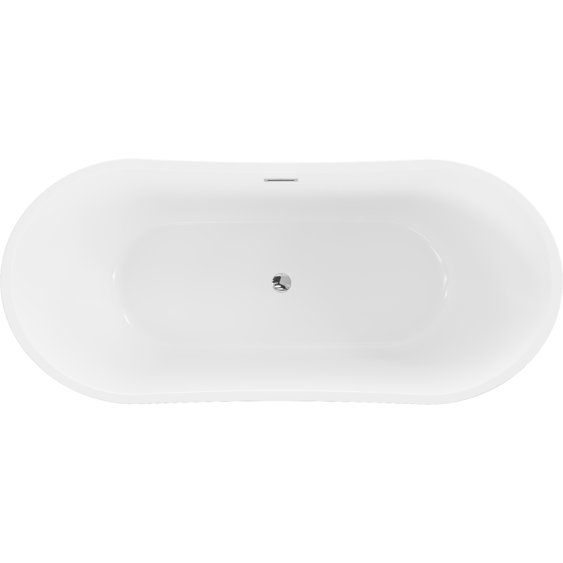 Mexen Montana cadă de sine stătătoare 170 x 80 cm, albă, preaplin cromat - 52011708000-01