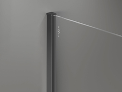 Mexen profil de perete pentru panou de duș, 8 mm, gun metal - 800-00-95