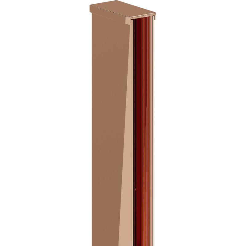Mexen Uni-I2 10 mm-es zuhanyfal oldalsó profil, rózsaarany - 800-00-60-X