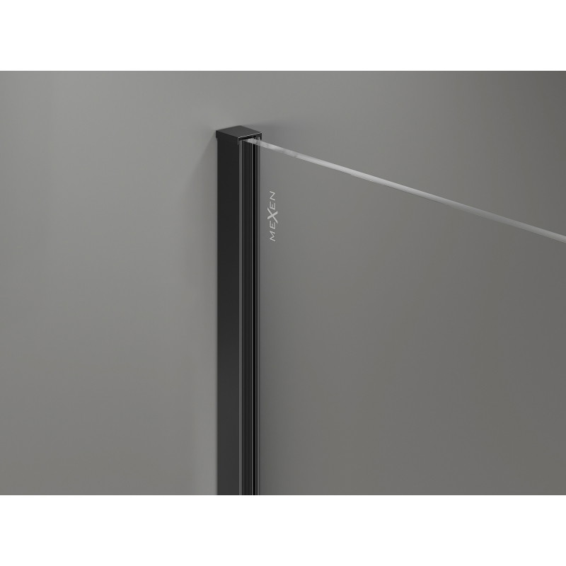 Mexen Uni-I2 10 mm-es fekete fali profil zuhanyfalhoz - 800-00-70-X