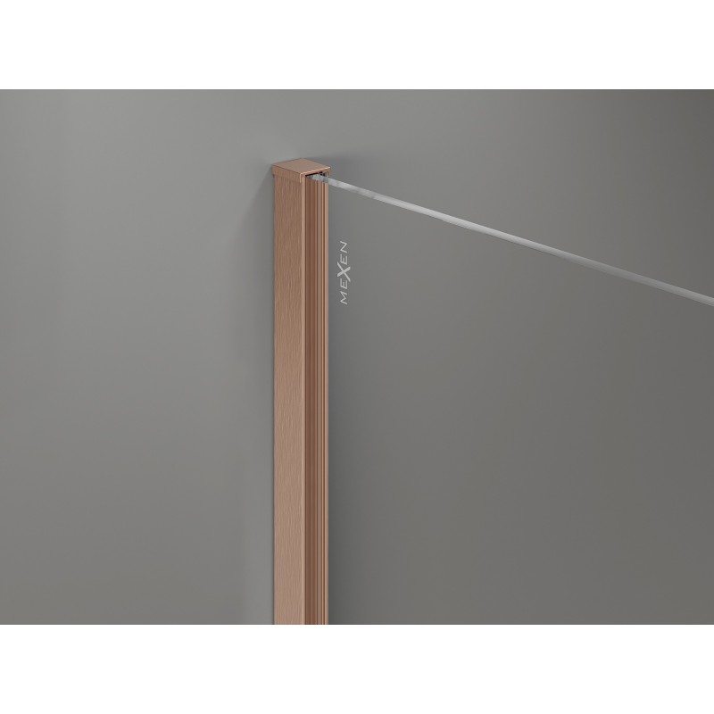 Mexen placă de perete pentru perete de duș 10 mm, cupru periat - 800-00-65-X