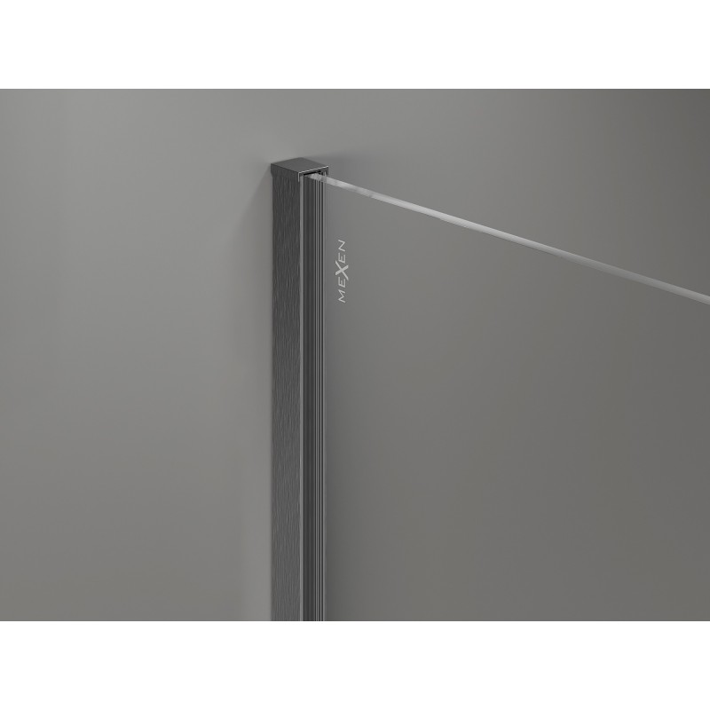 Mexen baghetă de perete pentru panou de duș 10 mm, gun gray periat - 800-00-66-X