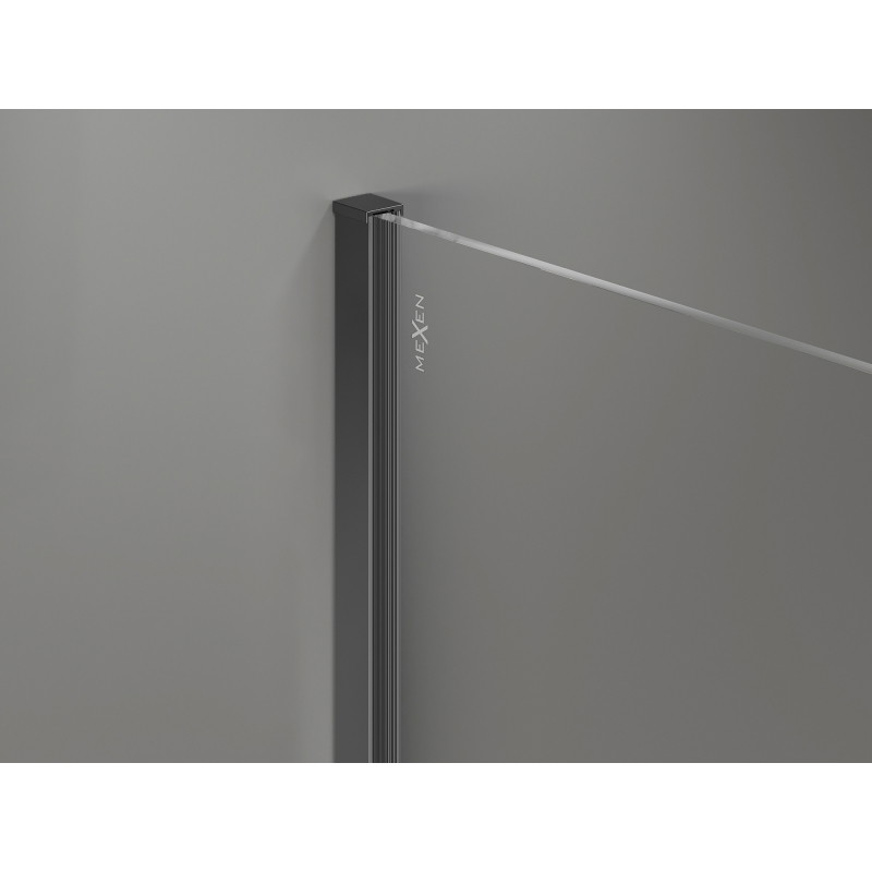 Mexen Uni-I2 10 mm-es falprofil zuhanyfalhoz, gun metal - 800-00-95-X
