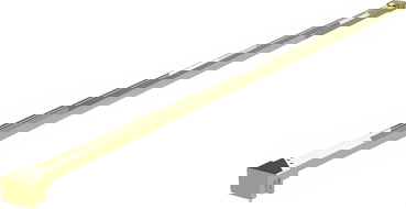 Mexen egyszerű tartó a 10 mm-es zuhanyfalhoz, arany - 830-10-50