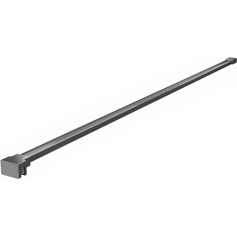Mexen suport drept pentru perete de duș de 10 mm, gri armă periat - 830-10-66