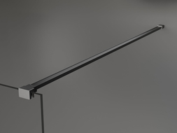 Mexen suport drept pentru perete de duș 10 mm, gun metal - 830-10-95