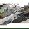 Mexen Bruno chiuvetă de granit cu 1 compartiment cu scurgător și baterie bucătărie Rita, negru cu pete - 6513-76-670300-00