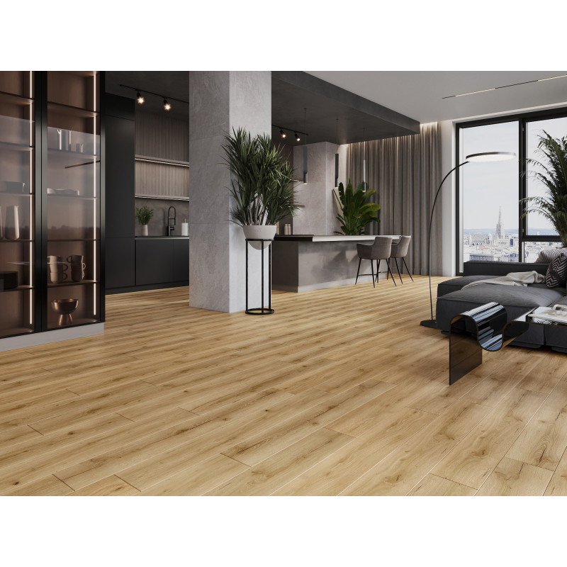 Mexen Beaver Creek LVT vinil padlóburkolat minta, Dryback 2,5 mm, PVC alátét, 4 V-fuga, Tölgy - F1302-S