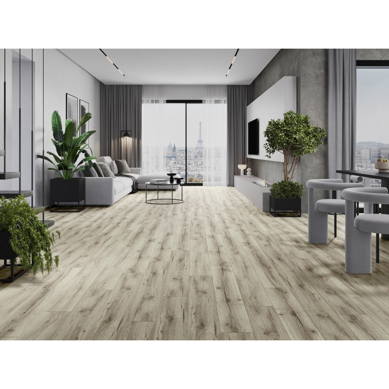 Mexen Wirginia LVT Dryback 2,5 mm-es vinyl padlóburkolat minta, PVC alap, 4 V-fuga, Tölgy - F1305-S