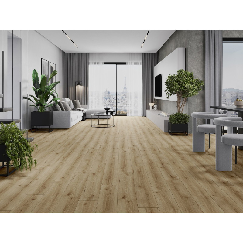 Mexen Sun Valley probă panouri vinilice LVT Dryback 2,5 mm, substrat PVC, 4 V-Șanț, Stejar - F1306-S