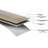 Mexen Calera probă panouri vinilice LVT Dryback 2,5 mm, substrat PVC, 4 V-Fugă, Stejar - F1320-S