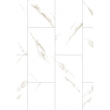 Mexen River White  probă de panouri vinilice LVT Dryback 2,5 mm, suport PVC, 4 V-Fuga, Jazz White - F1450-S