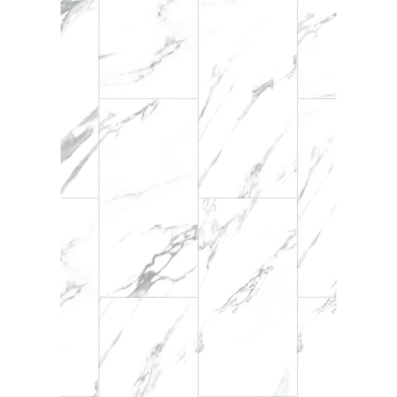 Mexen Glacier White LVT vinil padlóminták Dryback 2,5 mm, alátét, 4 V-fuga, Jazz White - F1451-S