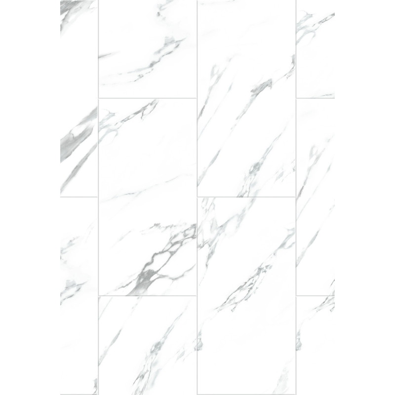 Mexen Glacier White mostră de panouri vinilice LVT Dryback 2,5 mm, substrat, 4 V-Fugă, Jazz White - F1451-S