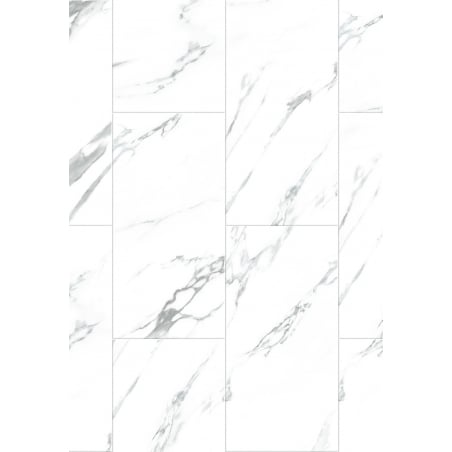 Mexen Glacier White LVT vinil padlóminták Dryback 2,5 mm, alátét, 4 V-fuga, Jazz White - F1451-S