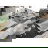Mexen Cesar chiuvetă de granit cu un compartiment, cu picurător și baterie de bucătărie Rita, Albă - 6514-20-670300-20