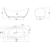 Mexen Vea cada freestanding transparentă 180 x 80 cm, earth, dop crom - 58091808005