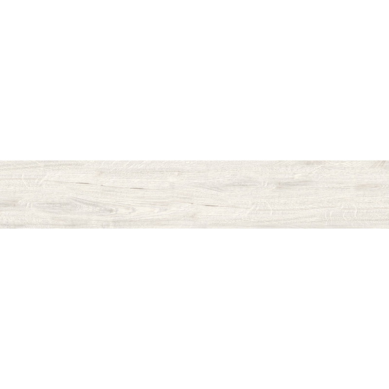 Mexen Wood Ville Bianco probă de gresie glazurată rectificată G1, placă imitând lemnul pentru podea și perete, carving