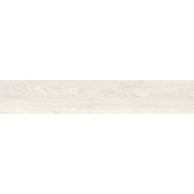 Mexen Wood Ville Bianco probă de gresie glazurată rectificată G1, placă imitând lemnul pentru podea și perete, carving