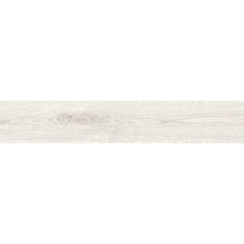 Mexen Wood Ville Bianco probă de gresie glazurată rectificată G1, placă imitând lemnul pentru podea și perete, carving