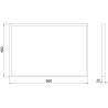 Mexen Loft 60 x 40 cm-es, fekete keretes, téglalap alakú fürdőszobai tükör - 9852-060-040-000-70