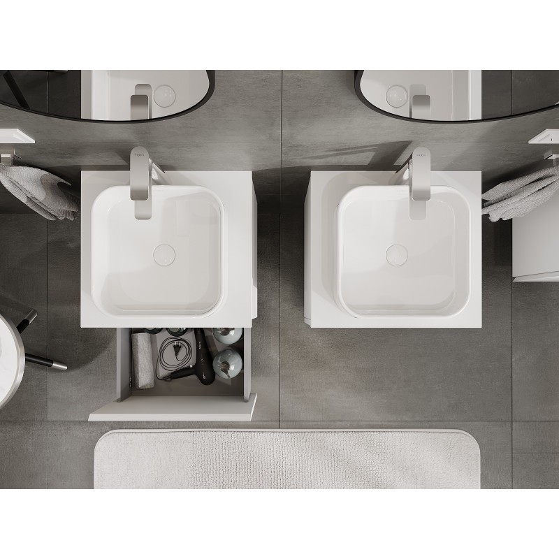 Mexen Orio dulap de baie sub chiuvetă 50 cm cu blat, 1 sertar, alb mat - 91A10-05047-1-BFC01