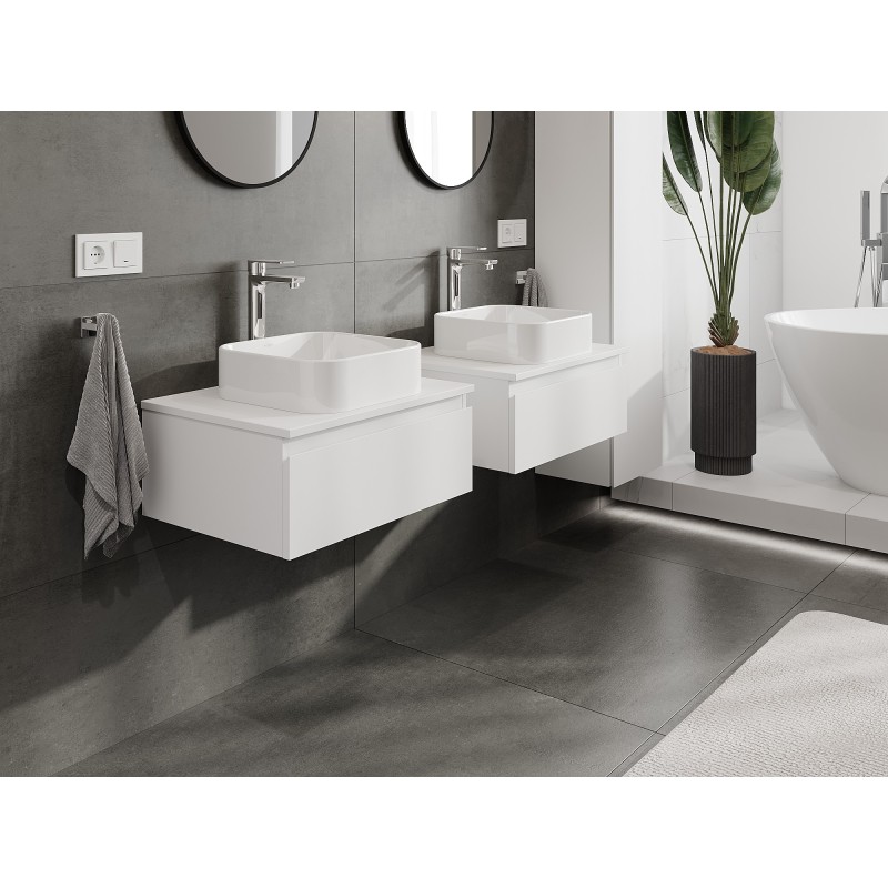 Mexen Orio dulap baie sub chiuvetă 60 cm cu blat, 1 sertar, alb mat - 91A10-06023-1-BFC01