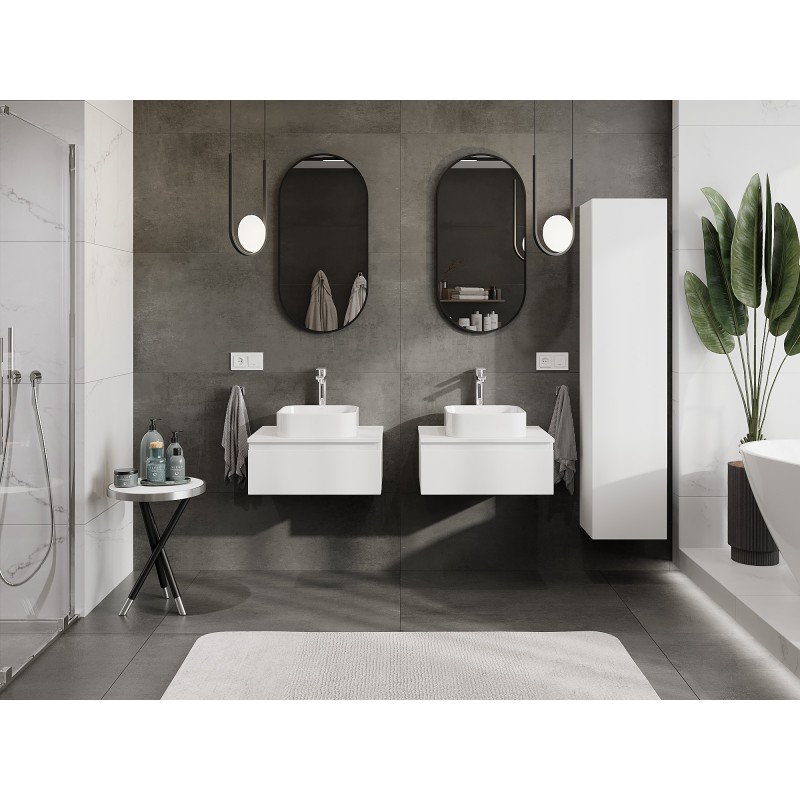 Mexen Orio dulap baie sub chiuvetă 60 cm cu blat, 1 sertar, alb mat - 91A10-06023-1-BFC01