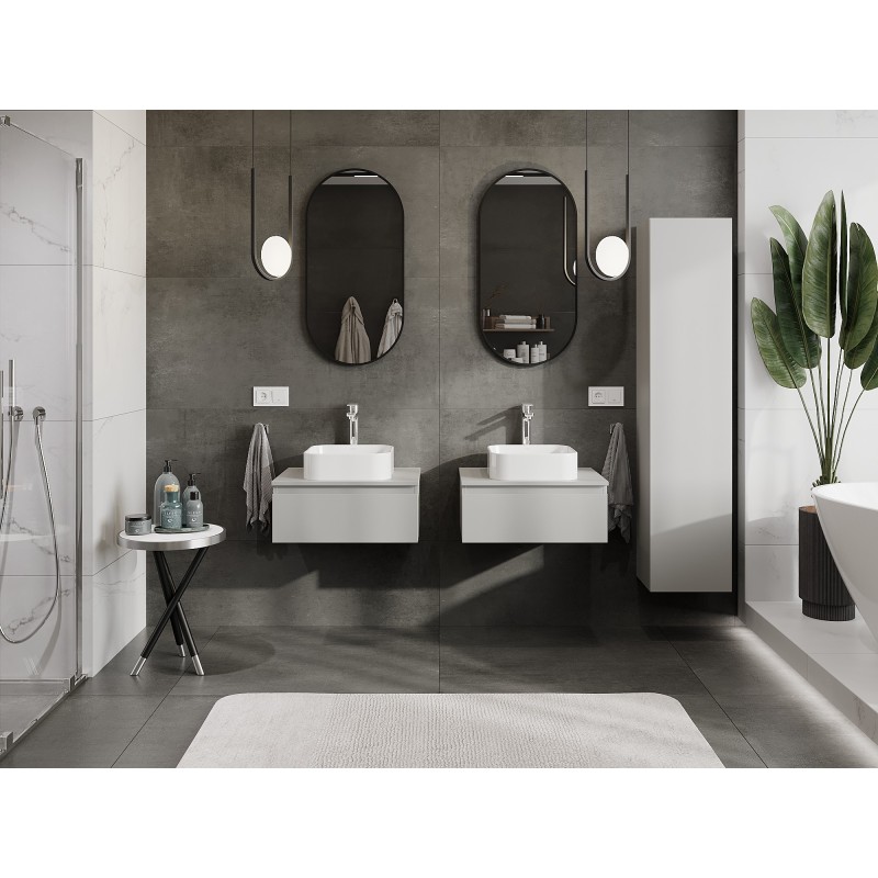 Mexen Orio dulap baie sub lavoar 60 cm cu blat, 1 sertar, gri mat - 91A10-06023-1-BFC62