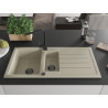 Mexen Andres chiuvetă de granit cu 1,5 compartimente cu scurgător și baterie de bucătărie Rita, bej - 6515-69-670300-70