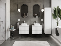 Mexen Orio dulap baie sub lavoar, 60 cm cu blat, 2 sertare, alb mat - 91A10-06047-2-BFFC01