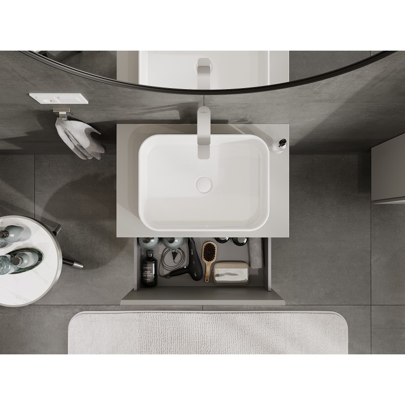 Mexen Orio dulap de baie sub lavoar 70 cm cu blat, 1 sertar, gri mat - 91A10-07047-1-BFC62